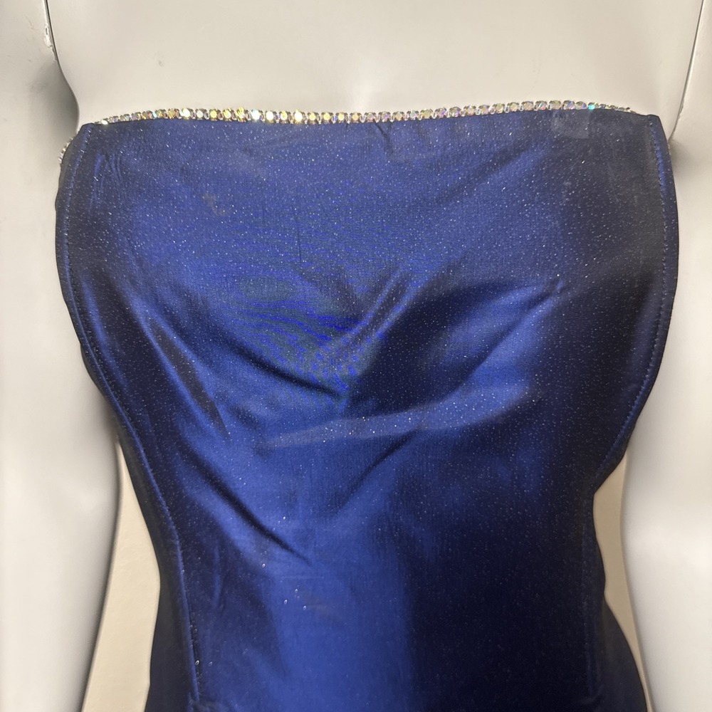 Gunne Sax Prom Dress Long Fairy Glitter Whimsigoth Formal SZ 11 Rhinestones - Picture 2 of 16